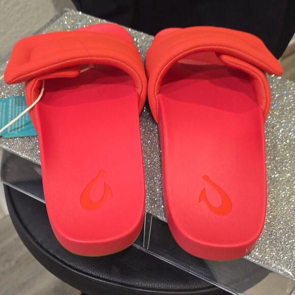 Olukai Sunbeam Slide Sandals- Lehua Flower - Picture 16 of 16